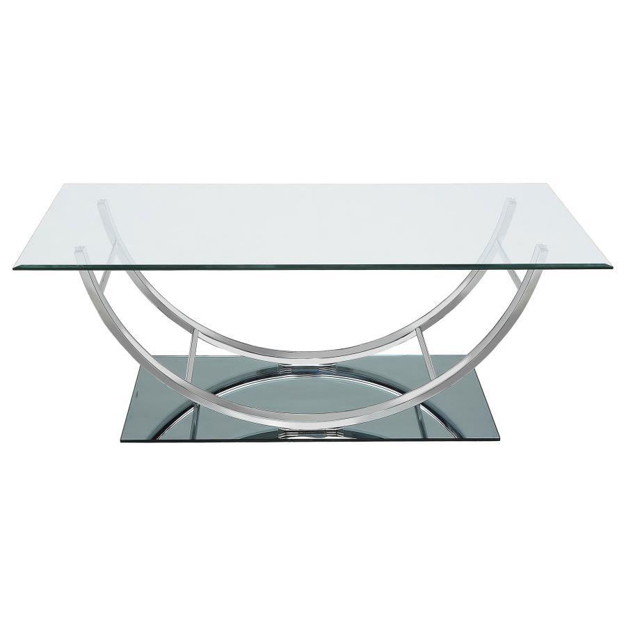 Danville - U-shaped Coffee Table - Pearl Silver