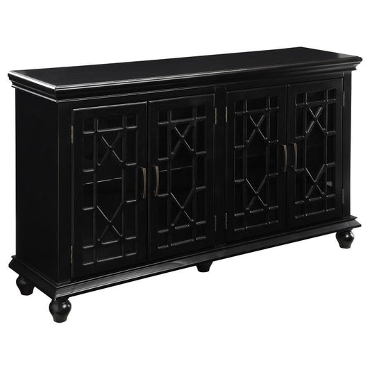 Kovu - 4-door Accent Cabinet - Black