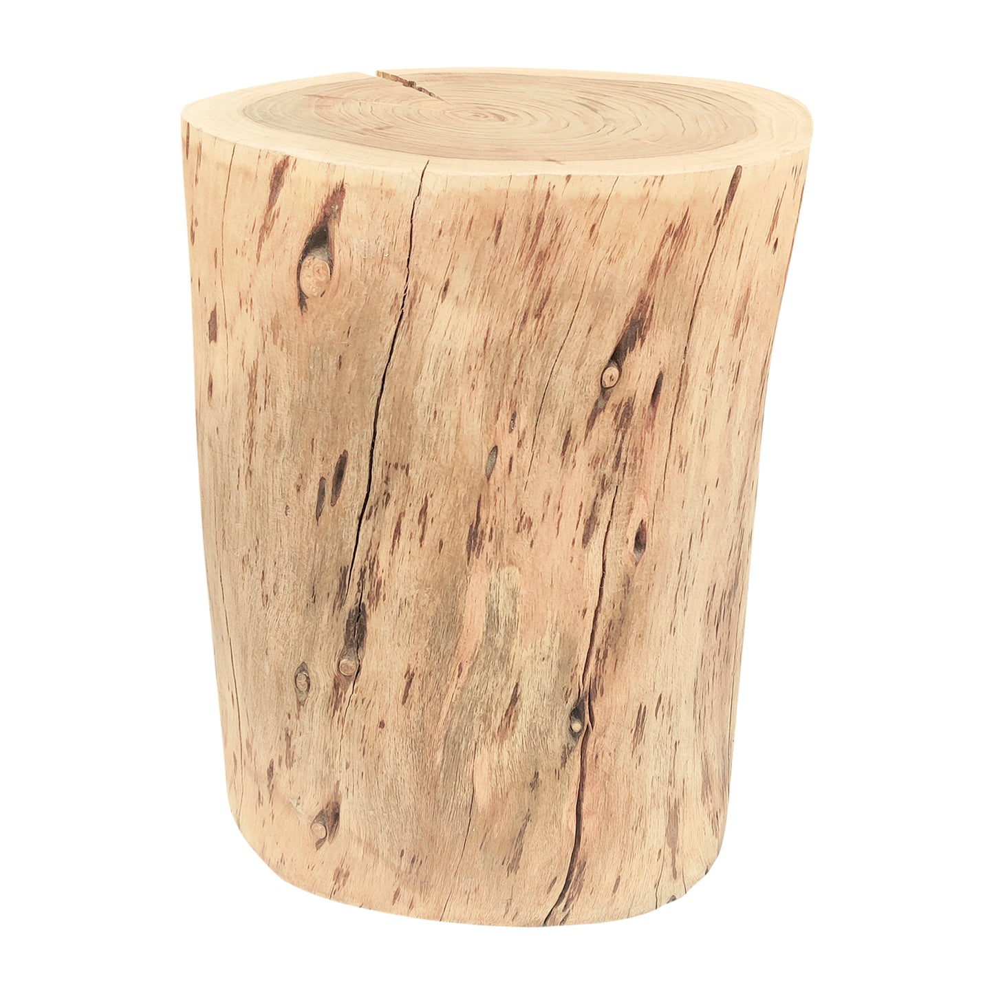 Wood Log Stool 19" - Natural Finish