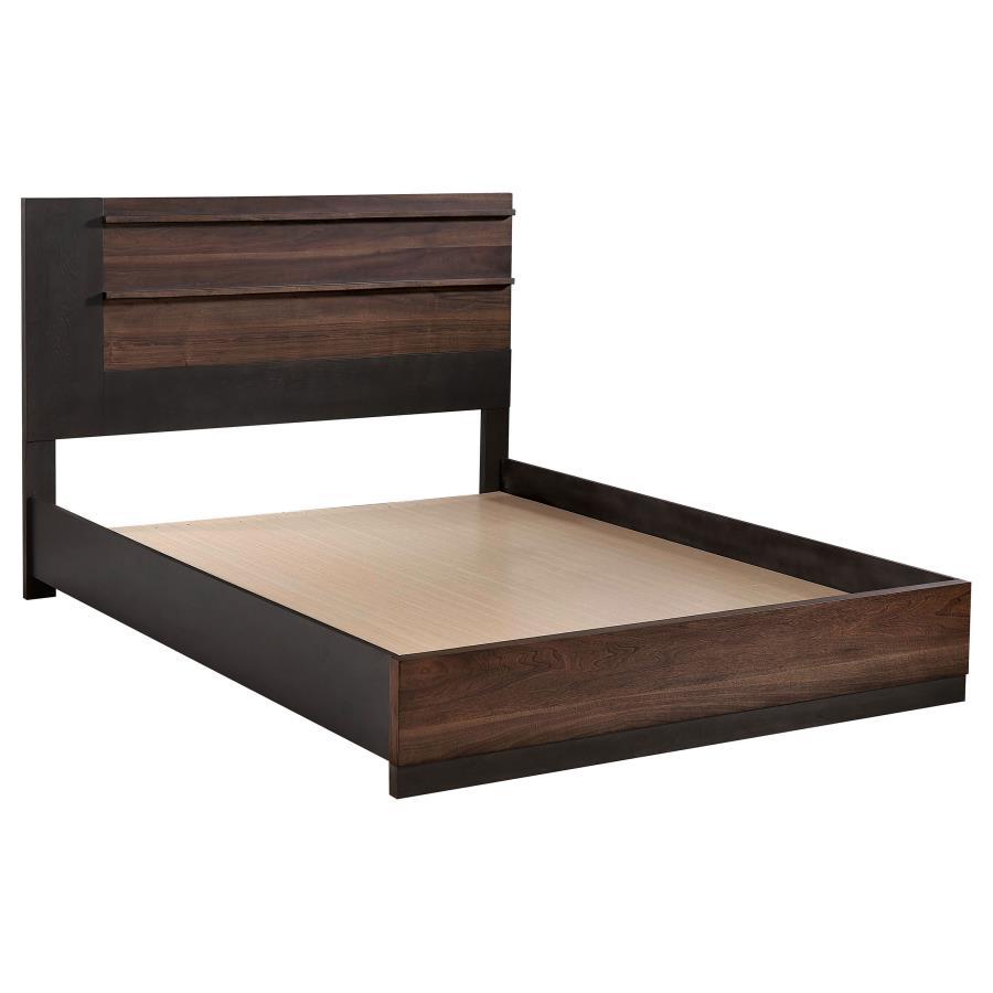 Azalia - Upholstered Bed - Dark Brown