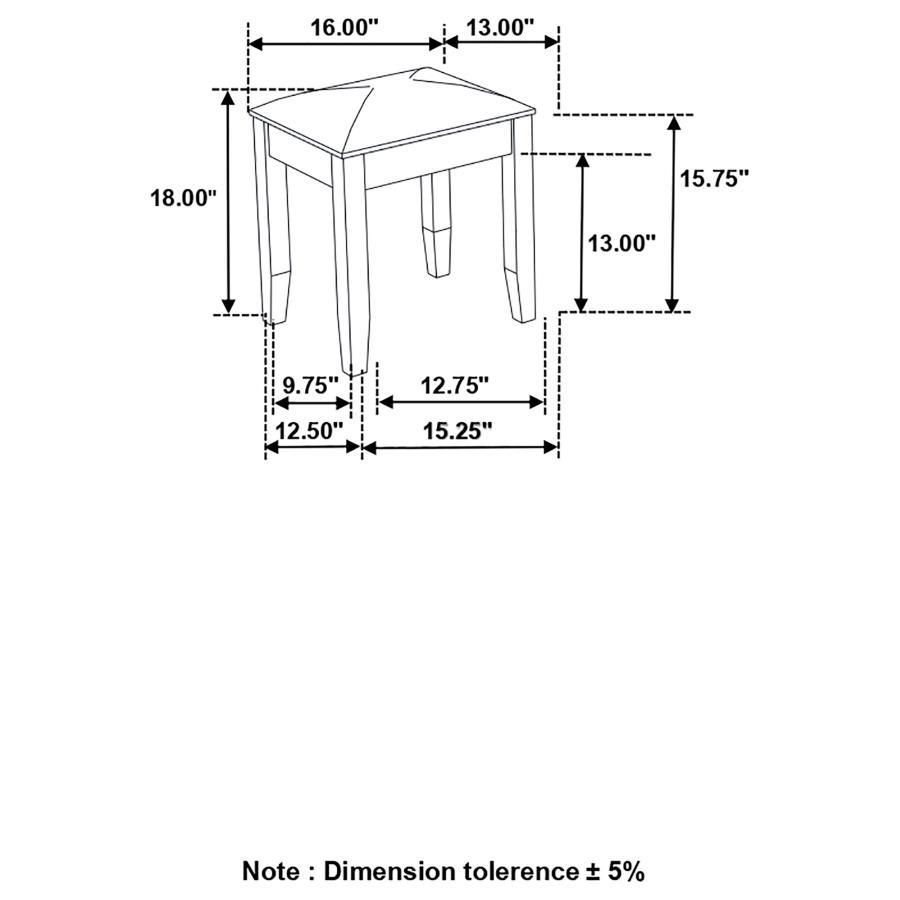Felicity - Vanity Stool - Gray