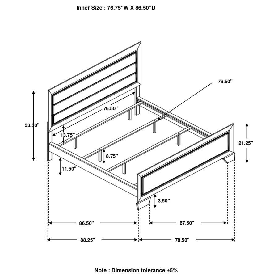 Kauffman - Panel Bed