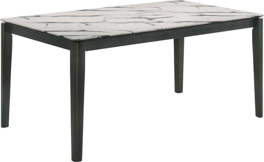 Stevie - Dining Table 5 Piece Set - White And Gray