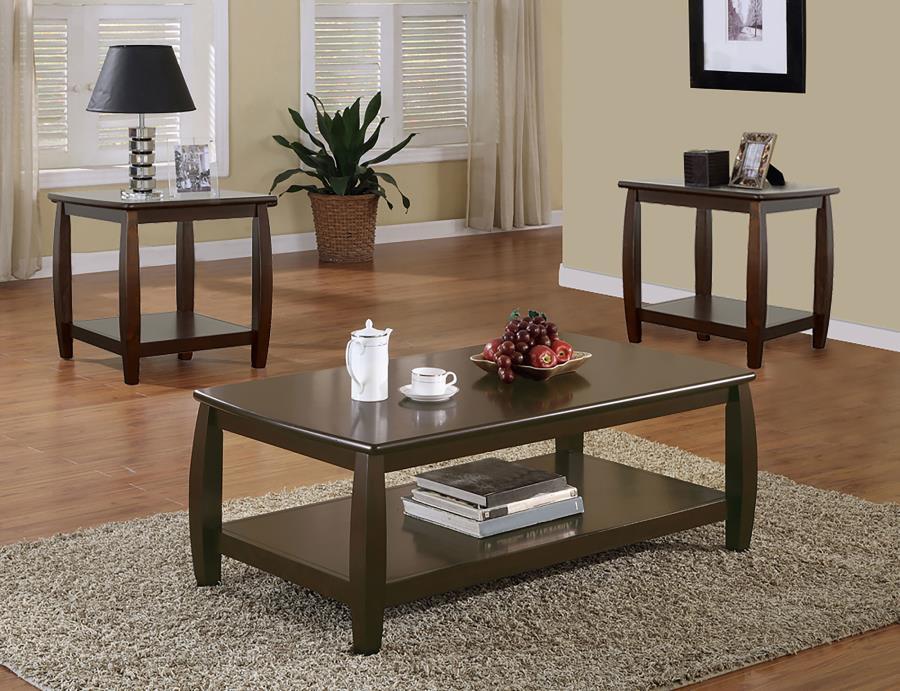 Dixon - 3 Piece Coffee Table Set - Brown