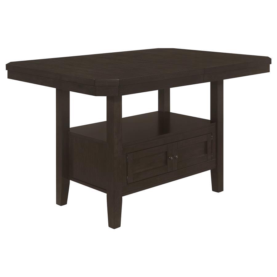 Prentiss - Counter Height Table 5 Piece Set - Dark Brown