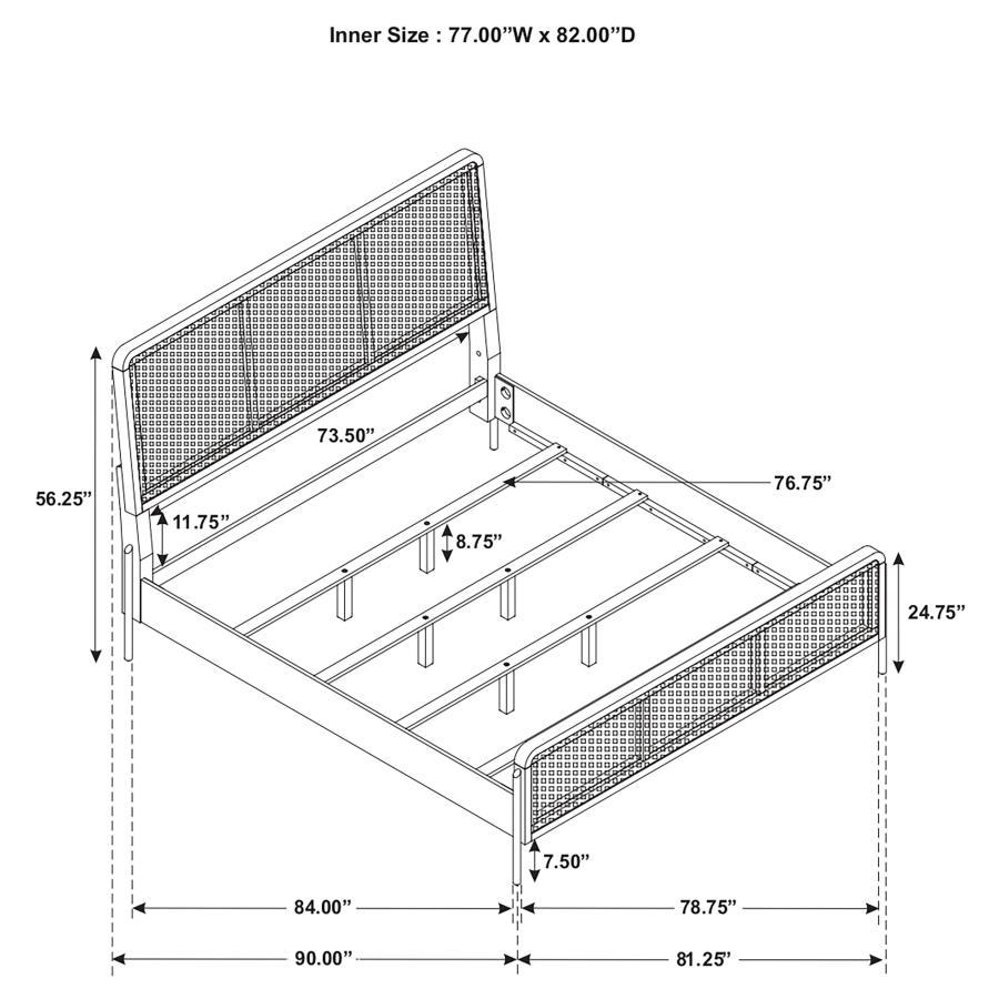 Arini - King Panel Bed - Sand Wash