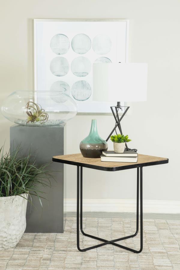 Elyna - Square Accent Table - Light Brown