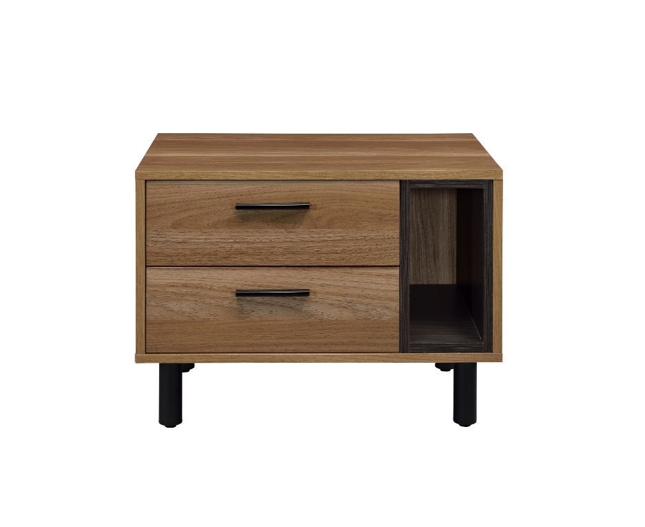 Trolgar - Accent Table - Brown Oak & Black Finish