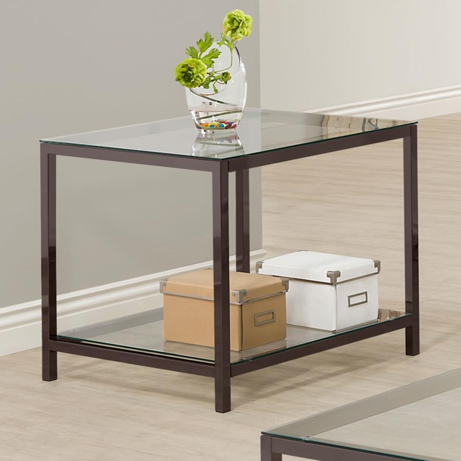 Trini - End Table - Pearl Silver