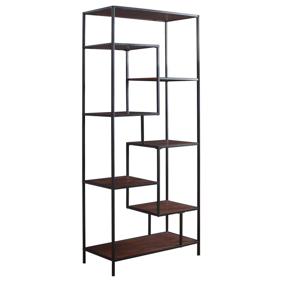 Asher - 7-Shelf Bookcase - Walnut