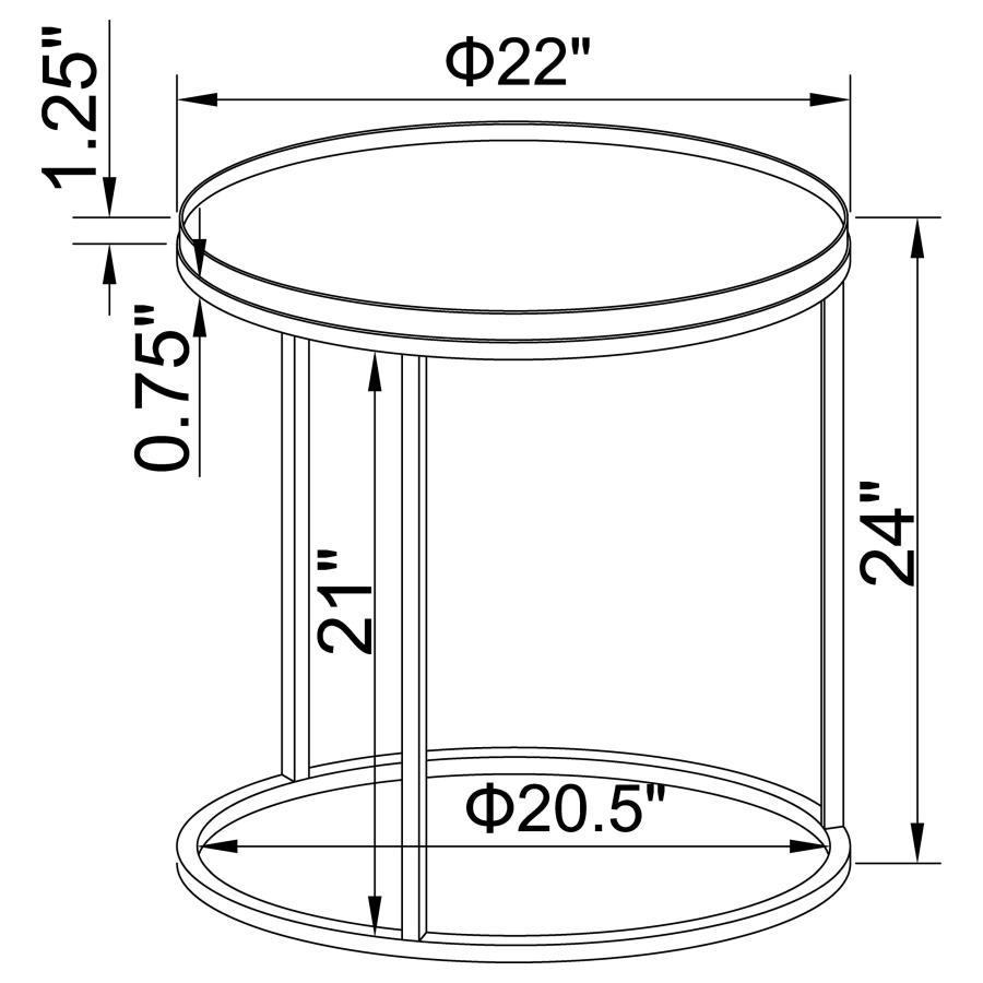 Rodrigo - Round End Table - Brown