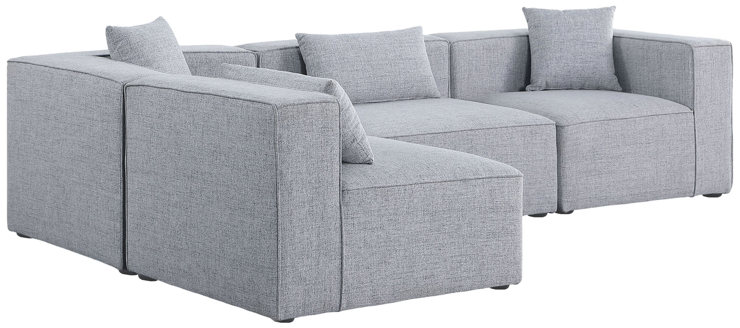 Cube - Modular Sectional 4 Piece - Gray