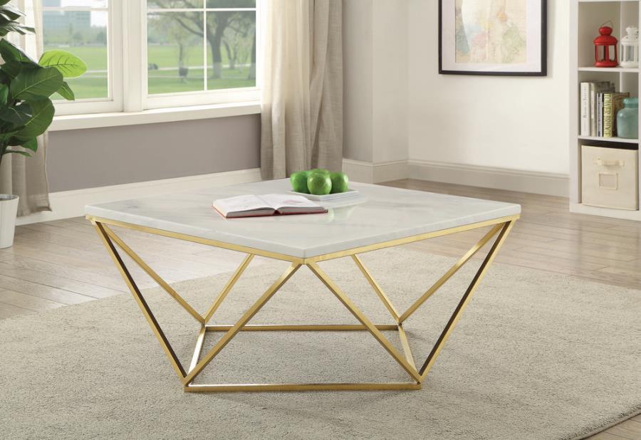 Meryl - Square Coffee Table - White