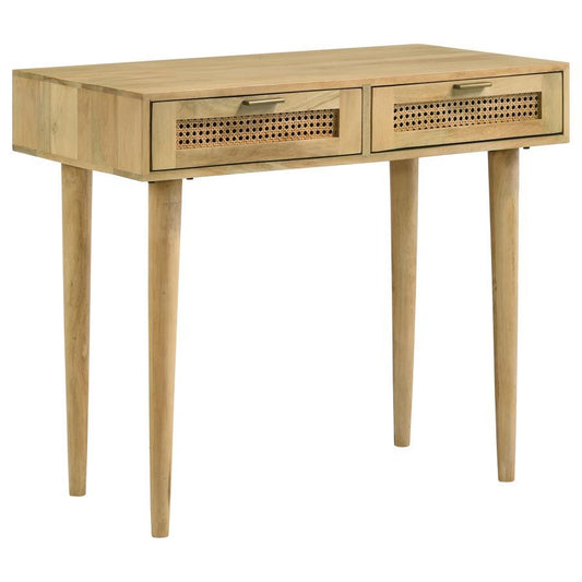 Zamora - 2-Drawer Accent Writing Desk - Light Brown