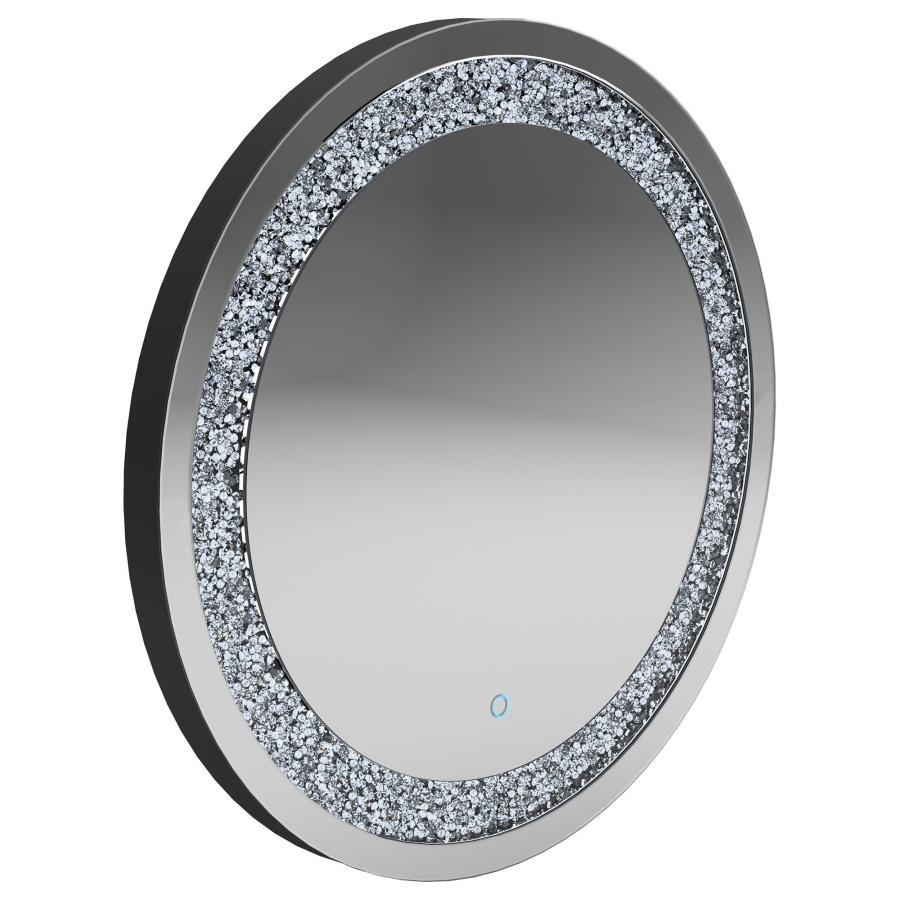 Landar - Round Wall Mirror - Gray