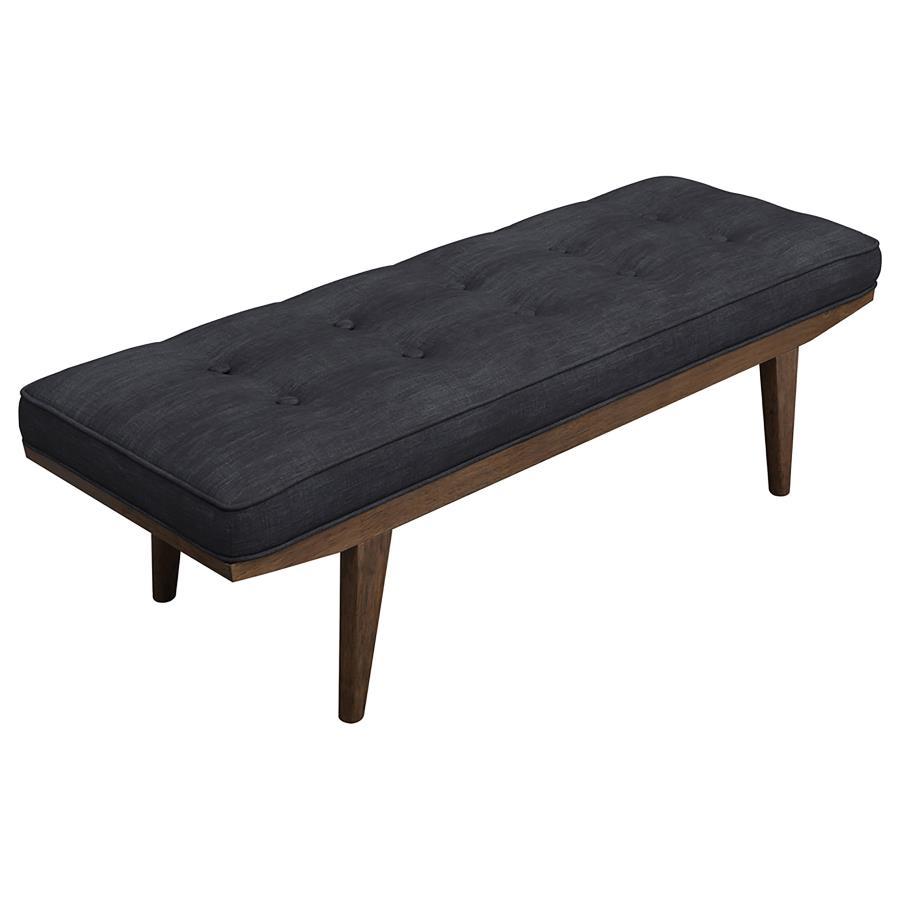 Wilson - Upholstered Tufted Bench - Gray