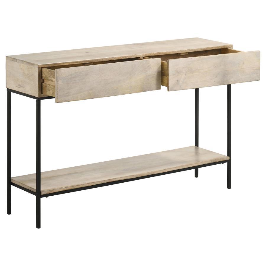 Rubeus - Console Table With Bottom Shelf - Beige