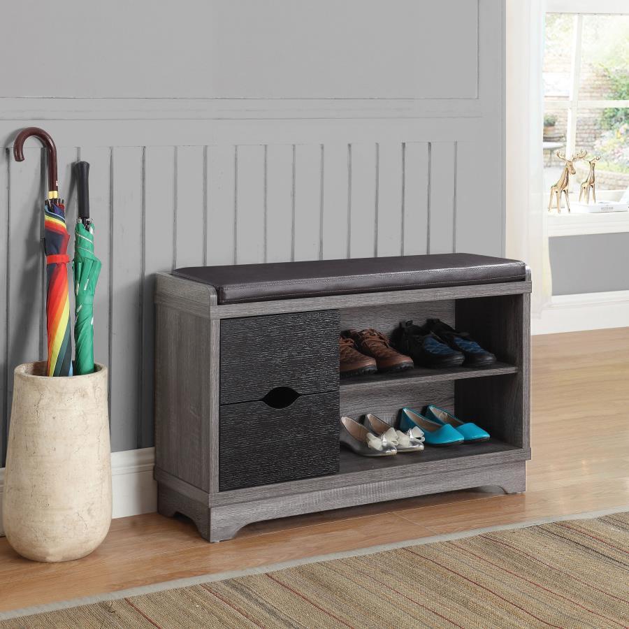 Aylin - 2-Drawer Storage Bench - Black