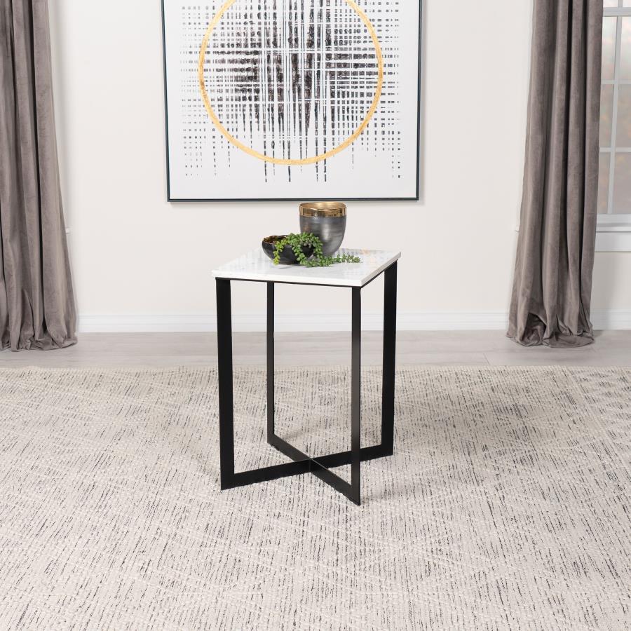 End Table - White / Black