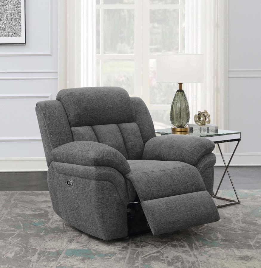 Bahrain - Upholstered Power Glider Recliner - Gray