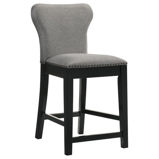 Rolando - Counter Stool (Set of 2) - Nailhead Trim - Gray