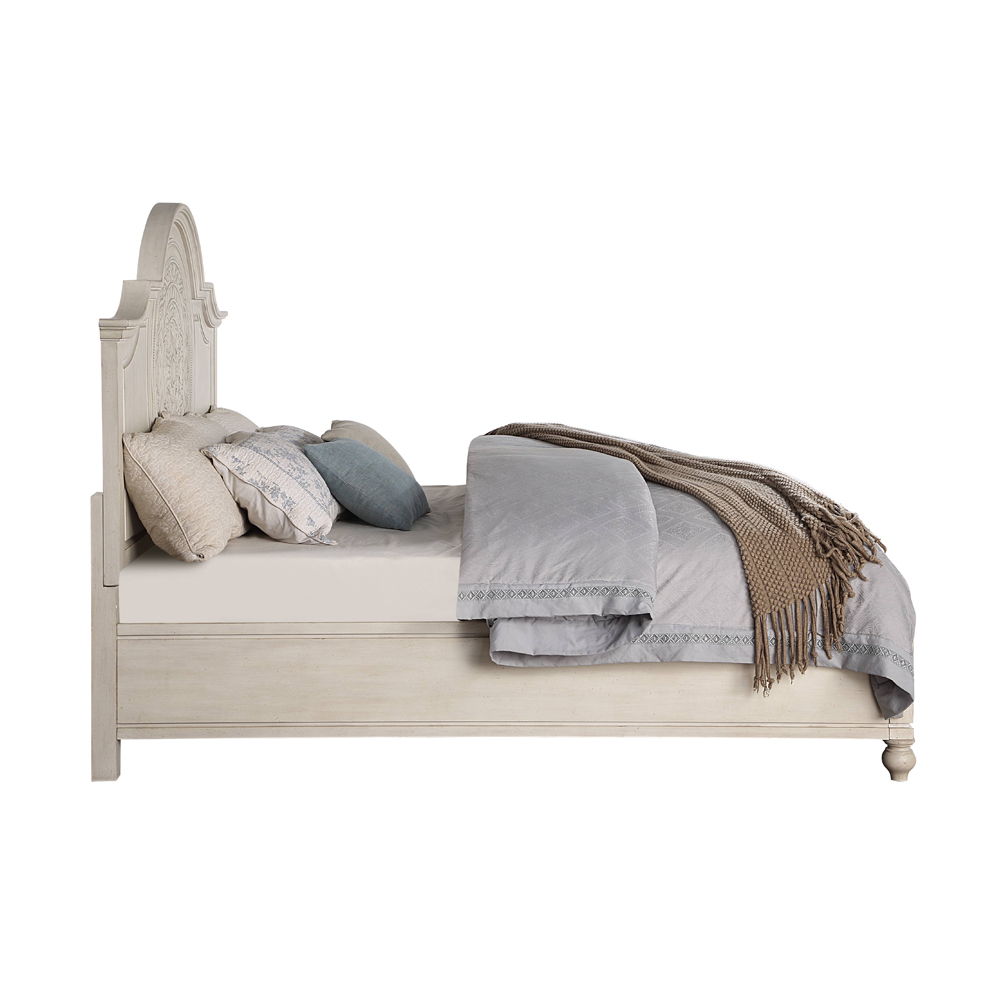 Roselyne - California King Bed - Antique White Finish