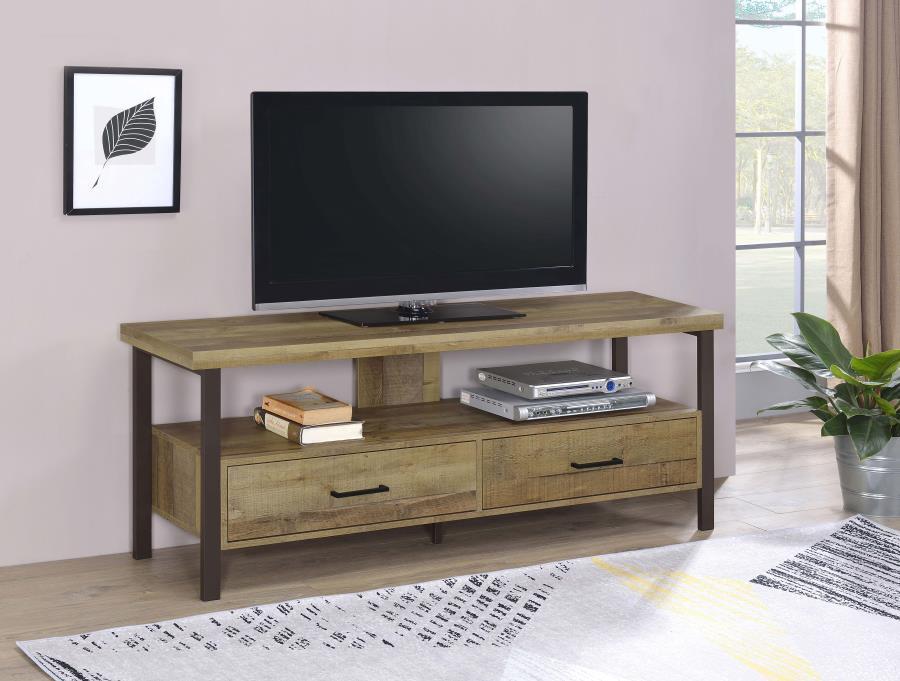 Coaster - 3-drawer Weathered Pine TV Console