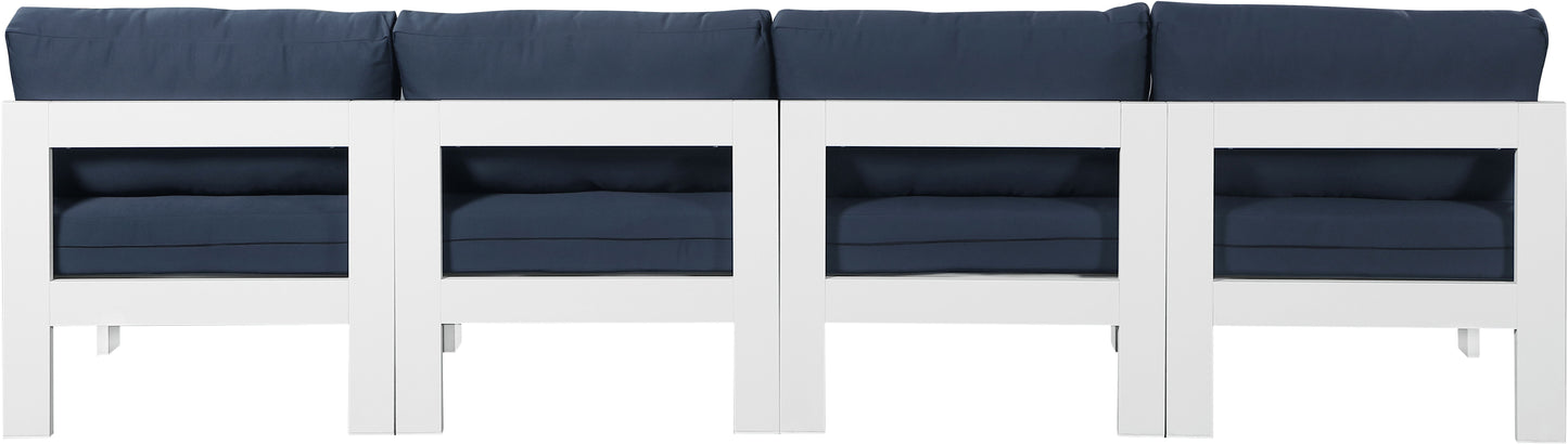 Nizuc - Outdoor Patio Modular Sofa 4 Seats - Navy