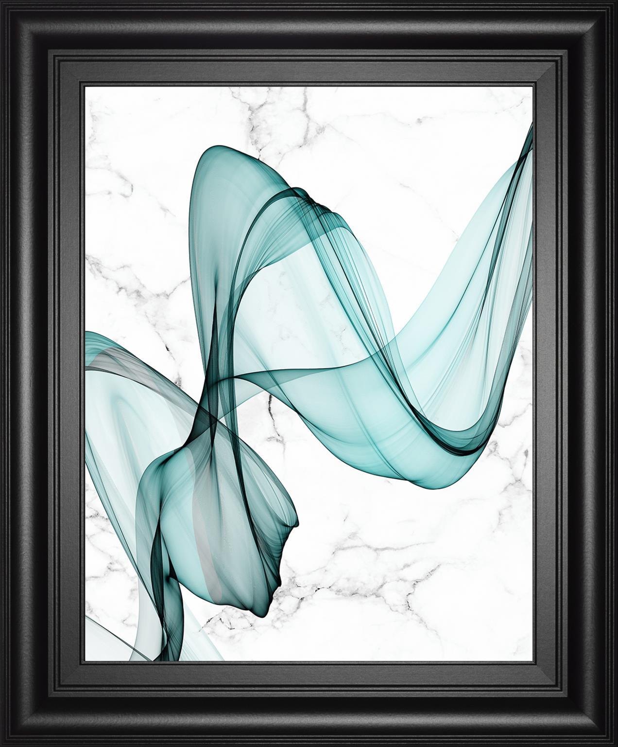 Teal Ribbons I By Irena Orlov 22x26 - Green