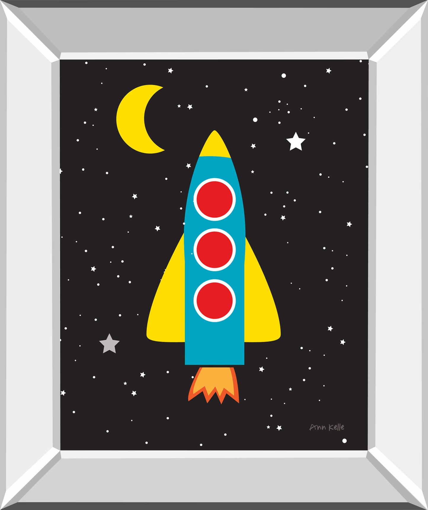 Blast Off By Ann Kelle - Mirror Framed Print Wall Art