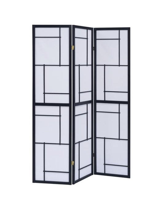 Katerina - 3-panel Folding Floor Screen - White