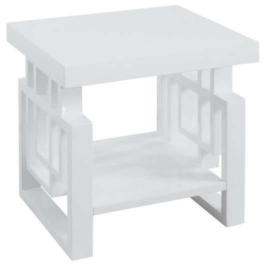 Schmitt - Rectangular End Table - White