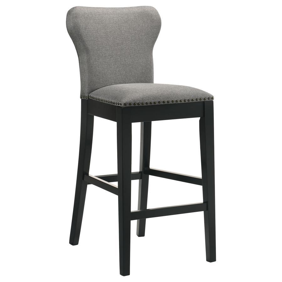 Rolando - Bar Stool (Set of 2) - Nailhead Trim - Gray