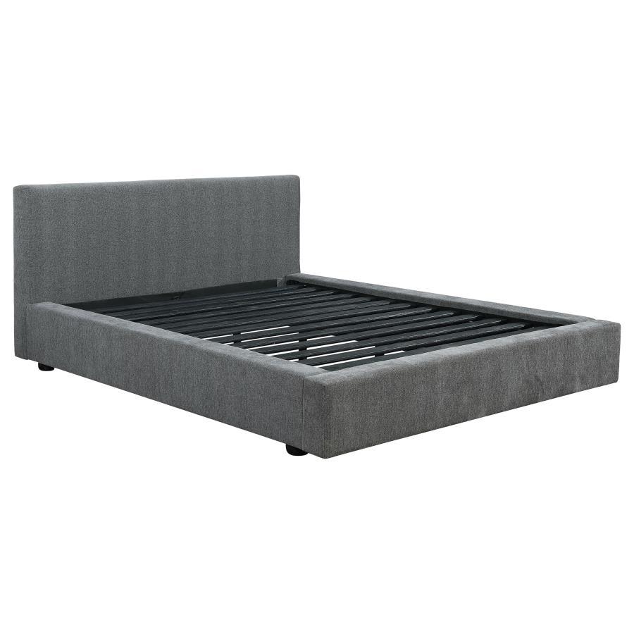 Gregory - Upholstery Platform Bed - Gray