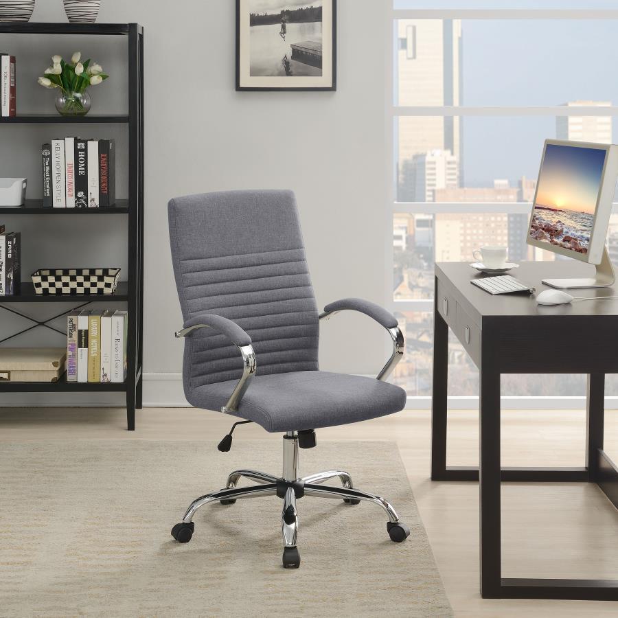 Abisko - Upholstered Office Chair With Casters - Gray