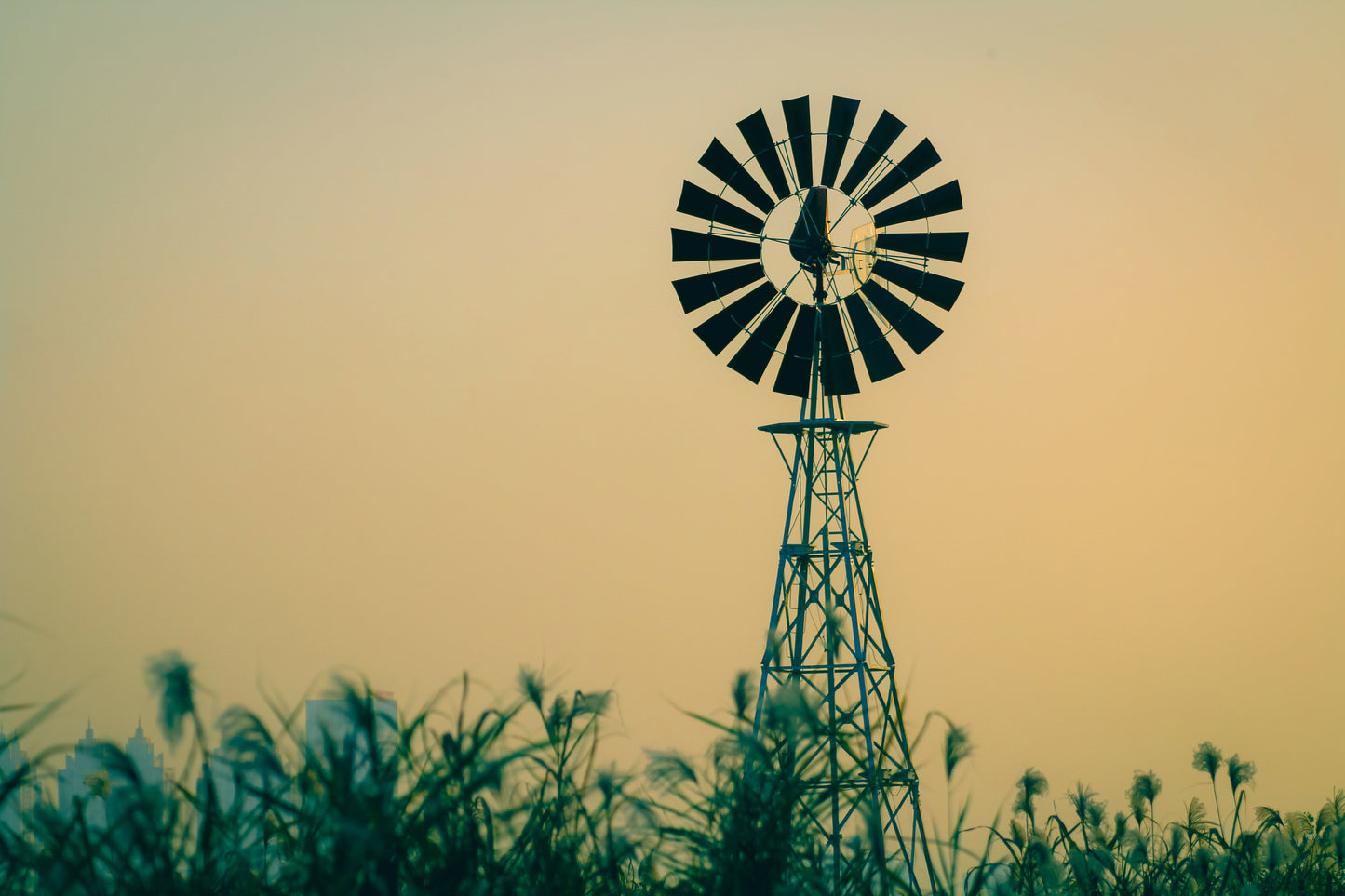 Framed Small - Windmill In Sepia