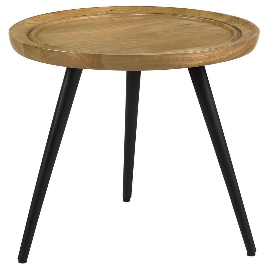 Zoe - Round End Table - Light Brown