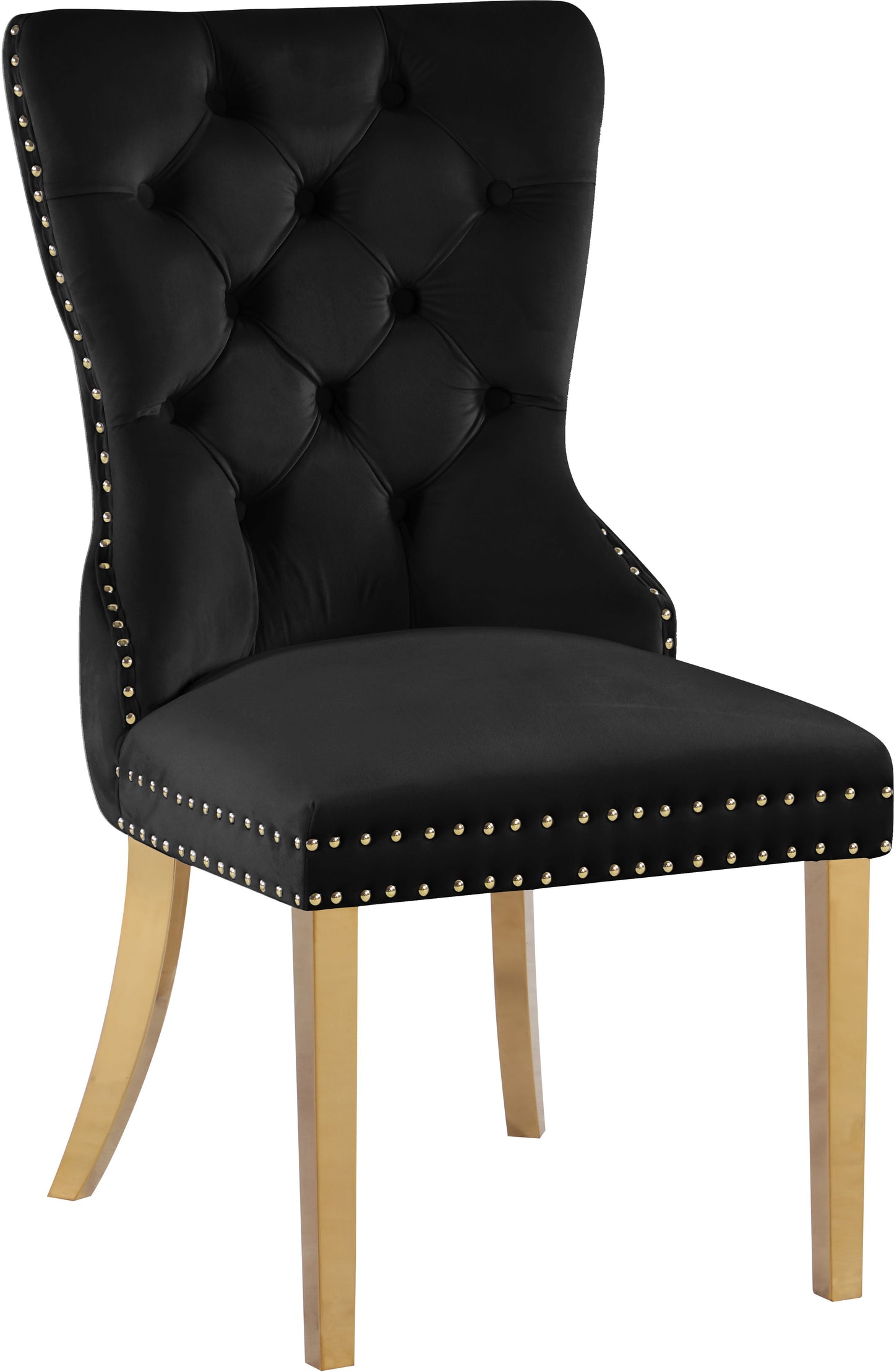 Carmen Velvet - Dining Chair with Gold legs (Set of 2)