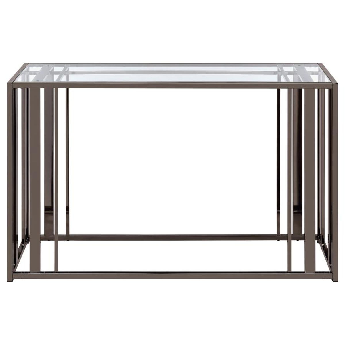 Sofa Table - Clear / Black Nickel