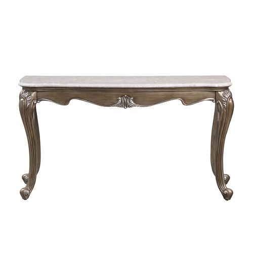 Elozzol - Accent Table - Marble & Antique Bronze Finish - 30"