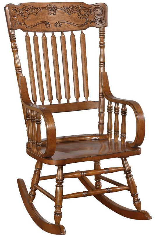 Sara - Windsor Back Rocking Chair - Brown