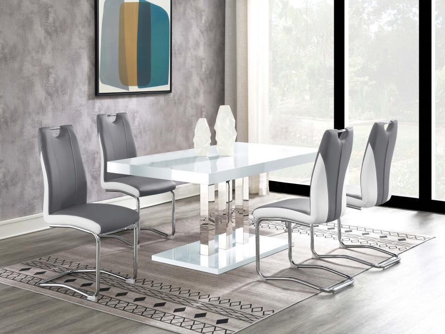 Brooklyn - Dining Table 5 Piece Set - Gray