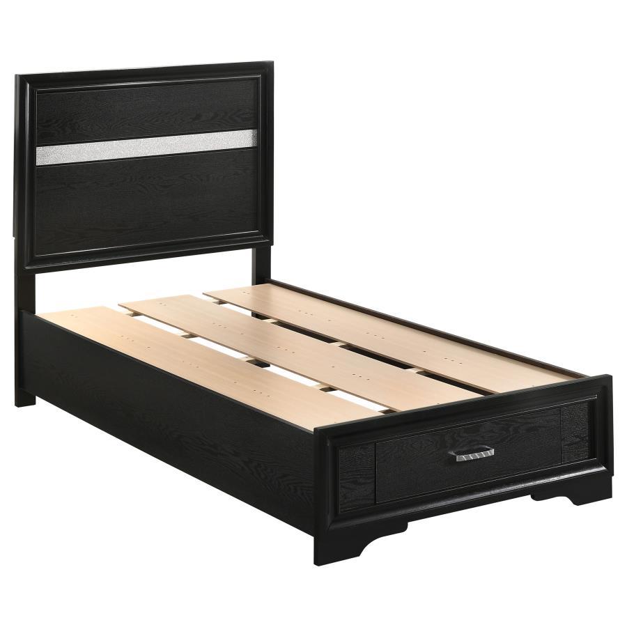 Miranda - Twin Bed 5 Piece Set - Black