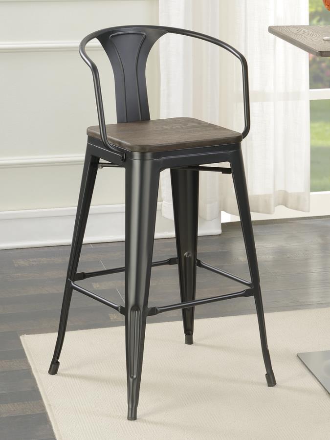 Geneva - Bar Stool (Set of 2) - 41.5" - Black