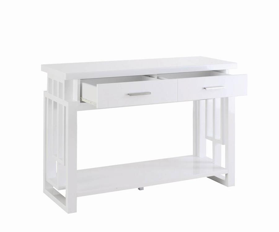 Schmitt - Rectangular 2-Drawer Sofa Table - White