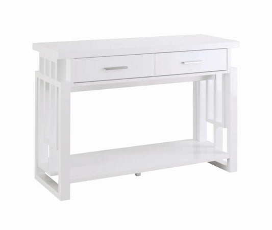 Schmitt - Rectangular 2-Drawer Sofa Table - White