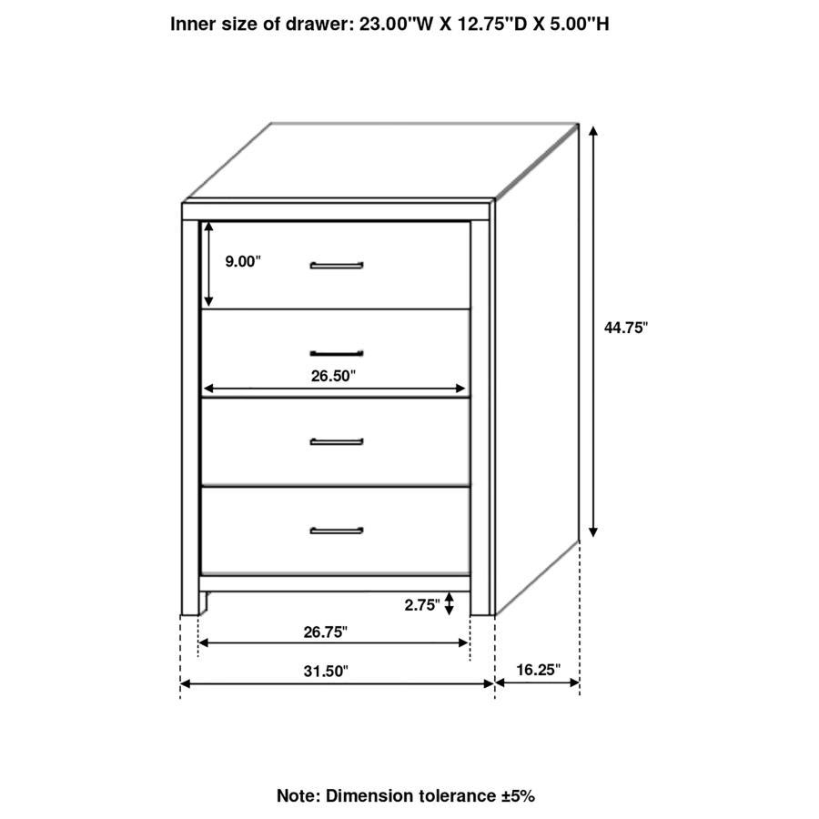 Brantford - 4-Drawer Chest Coastal - White