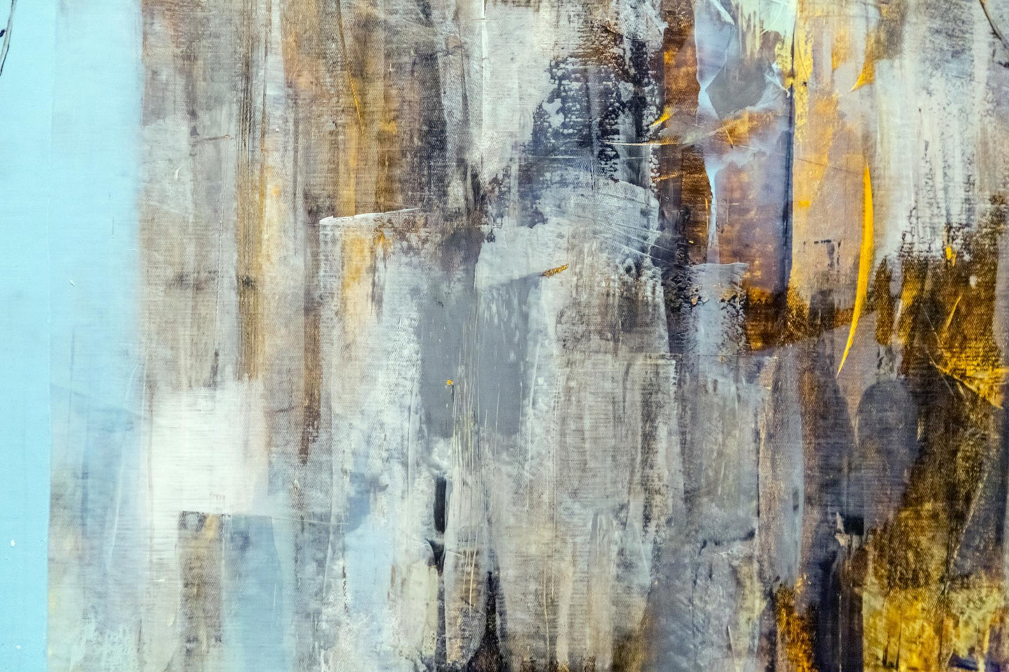 Small - Blue Abstract 40 X 30