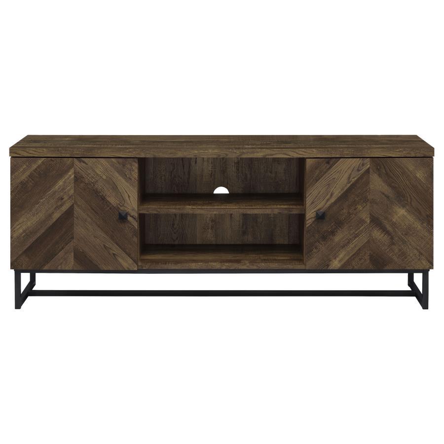 Myles - Pattern TV Console - Brown