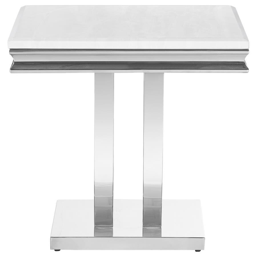 Adabella - End Table - Pearl Silver